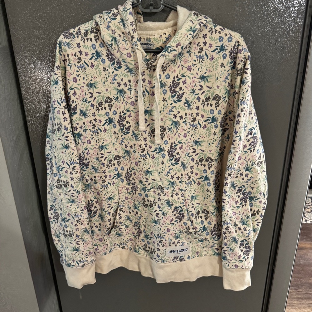 Life Is Good Multicolor Floral Hoodie